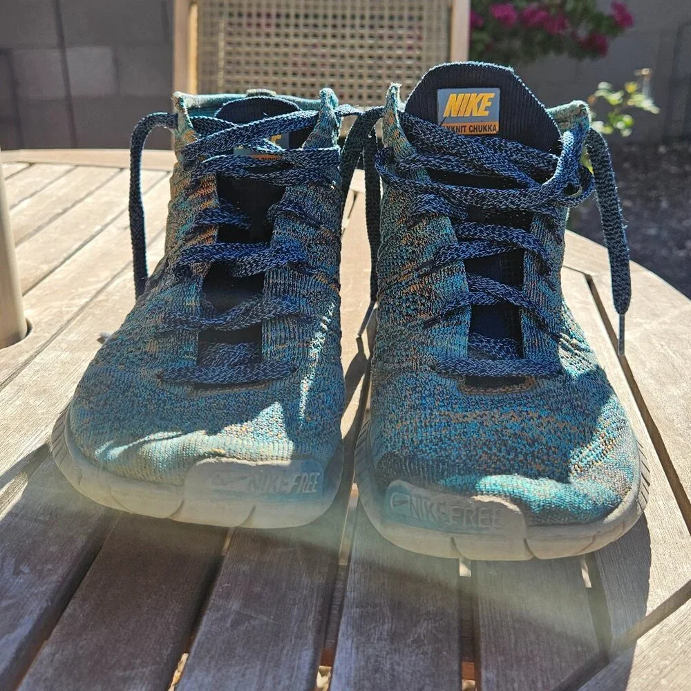 Nike Free Flyknit Chukka Mineral Teal Men running shoes, size 8
